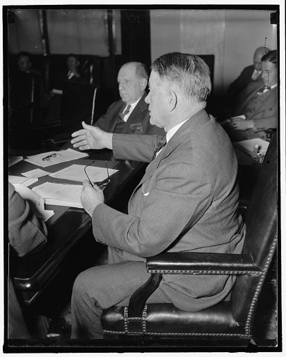 Kentucky Senator. Washington, D.C., May 11. U.S. Senator Alben W. Barkley, Democrat from Kentucky, pictured at the Capitol today, 5/11/37