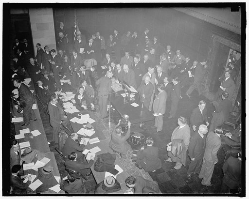 "Small business" conference opens in uproar. Washington, D.C., Feb. 2. So great was the confusion at the opening session of the Conference of Small Business Men today that Secretary Roper was pressed into service to get order. Nearly one thousand small business men from 45 states attended and it see