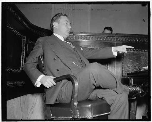 Robert Jackson before Senate committee. Washington, D.C., Feb. 15. Robert H. Jackson, nominated as Solicitor General, told a Senate Judiciary Subcommittee today that both he and Sec. of the Interior Harold Ickes, 'stole' portions of their recent speeches attacking monopoly in big business. Jackson s