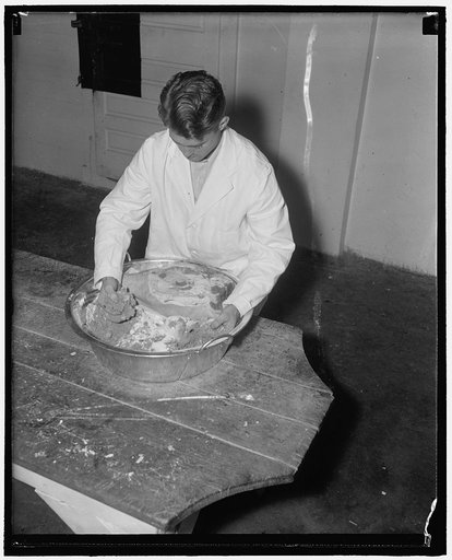 Hams. Mr. Carroll then rubs the cured ham in a mixture of salt, brown sugar, and saltpeter before it is smoked