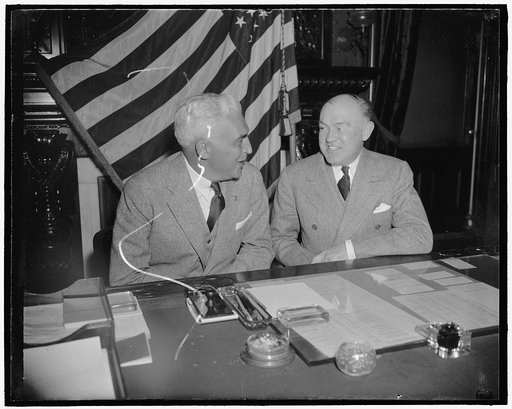 War Secretary. Washington, D.C., March 1. Secretary of War Harry H. Woodring, from a new informal picture made at his desk
