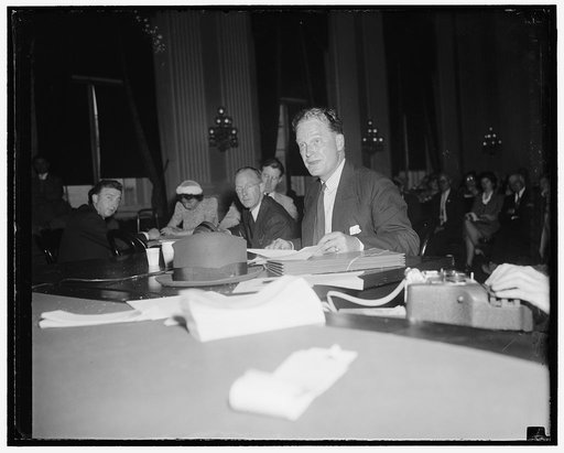 Republican National Committee chairman before Dies Committee. Washington, D.C., May 22. John Hamilton, chairman of the Republican National Committee, today told the Dies Committee Investigating UnAmerican Activities that he had no knowledge of the activities of persons alleged to have disseminated a