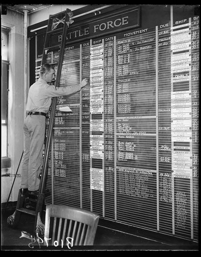 Battle Force wall with ship information