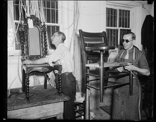 Blind repairing furniture, Robert Walker and Roy Creed
