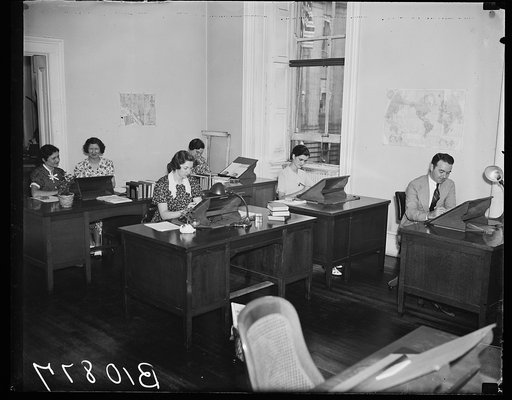 One of the rating and grading rooms, Civil Service Commission