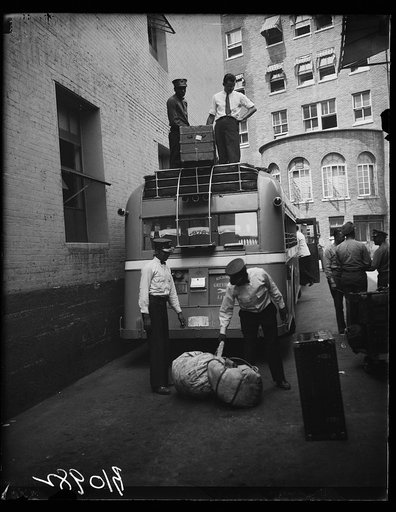 Bus transportation loading baggage