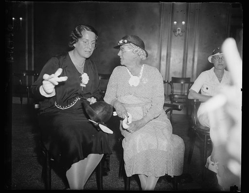 Only two women delegates, Washington, D.C., September 8. Mrs. Gertrude Ruth Ziani de Ferranti of London, England, and Miss Caroline Haslett also of London are the only two women to represent any organization to the Third World Power Conference and Congress on Largo [à] which is now being held here. 