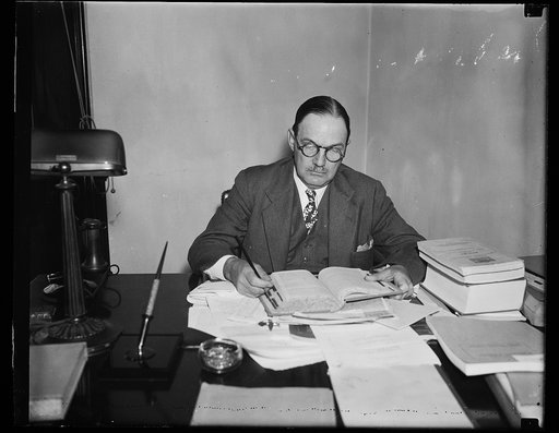 Taxes, Washington, D.C. Oct. 5. Lovell H. Parker, Chief of Staff, Joint Committee on Internal Revenue Taxation, heads the corps of experts now going over the entire tax structure so that a comprehensive picture may be ready for the next Congress when it meets this coming January
