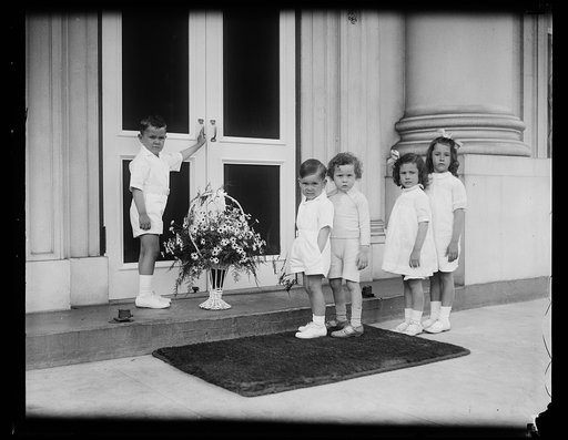Children with flower basket