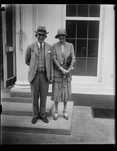Man and woman at White House, Washington, D.C.