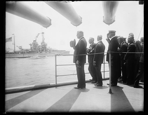 Herbert Hoover on ship