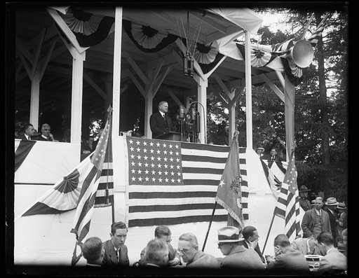 Herbert Hoover at podium