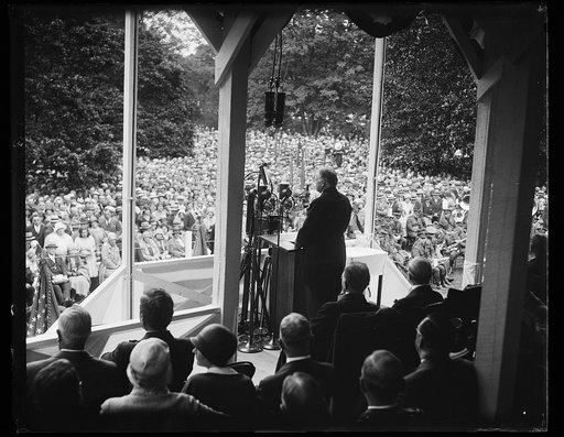 Herbert Hoover at podium