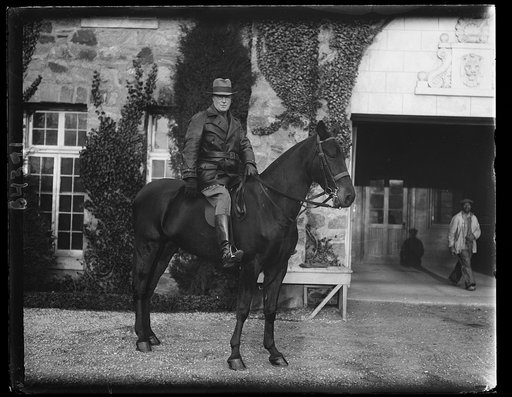 Sen. Tasker Oddie on horseback