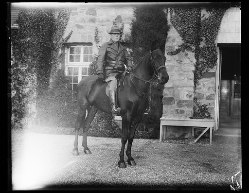 Sen. Tasker Oddie on horseback