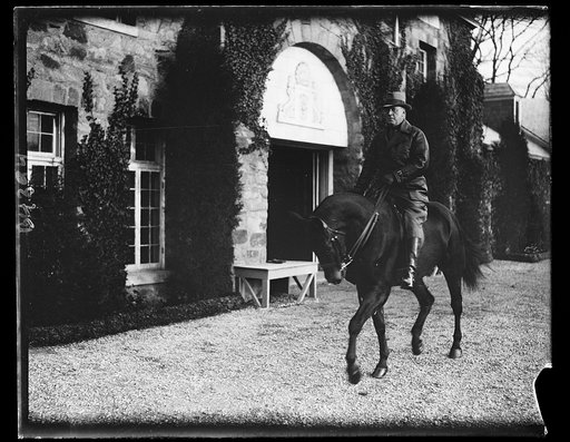 Sen. Tasker Oddie on horseback