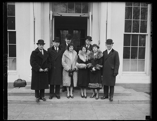 Sen. Arthur W. Vandenberg with Gov. and Mrs. Wilbert M. Brucker of Mich. at White House. 1/26/31