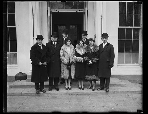 Sen. Arthur W. Vandenberg with Gov. and Mrs. Wilbert M. Brucker of Mich. at White House. 1/26/31