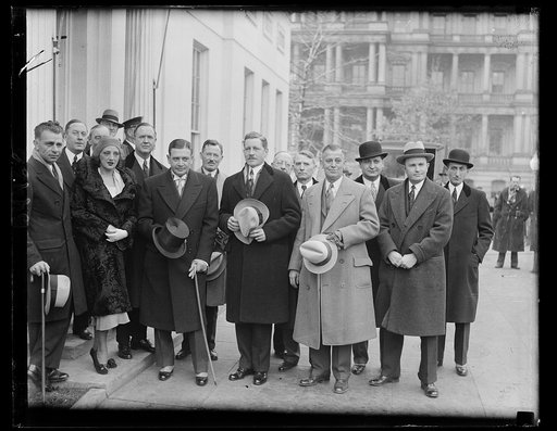Richard Dix. Estelle Taylor and group at White House