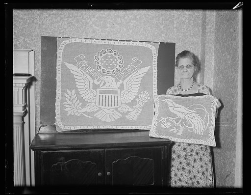 The Great Seal of The United States made with lace