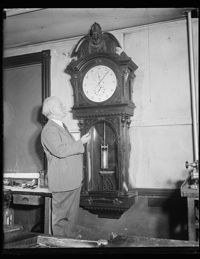 Man with clock