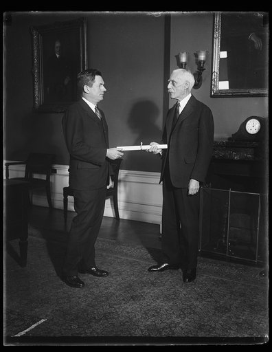 Andrew W. Mellon, right