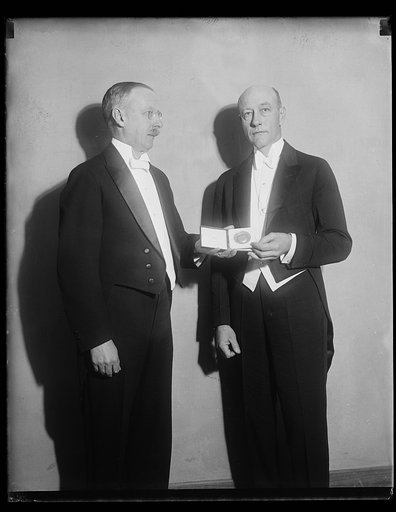 Gilbert Grosvenor, left