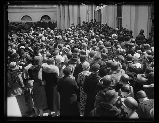 Crowd outside White House, Washington, D.C.