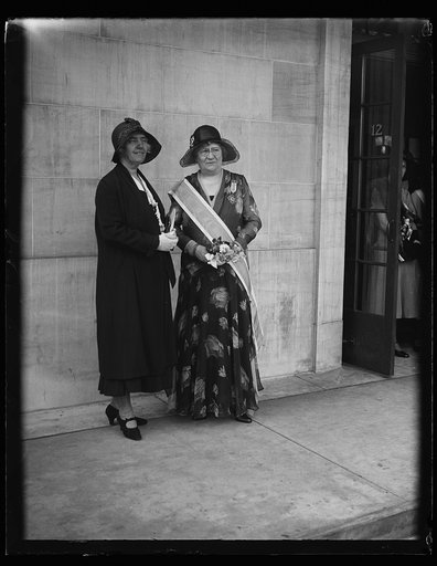 Lou Hoover, left