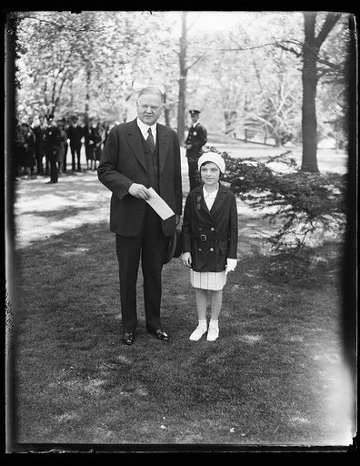 Herbert Hoover and child