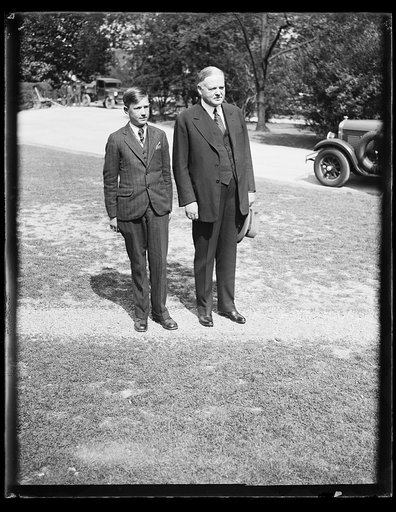 Herbert Hoover, right