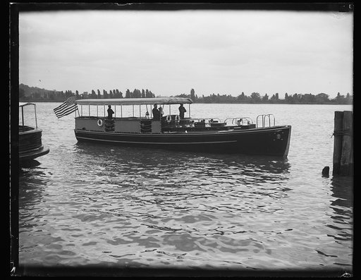 Presidential boat on river