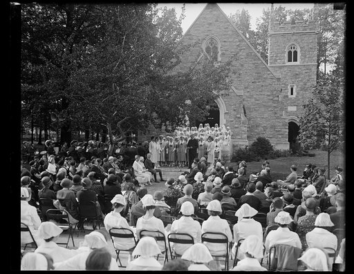 Group with Red Cross at church