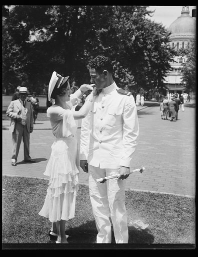 Woman and man at U.S. Naval Academy, Annapolis, Maryland