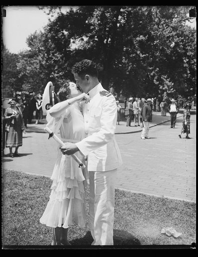 Woman and man at U.S. Naval Academy, Annapolis, Maryland