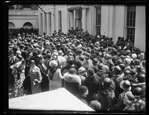 Crowd outside White House, Washington, D.C.