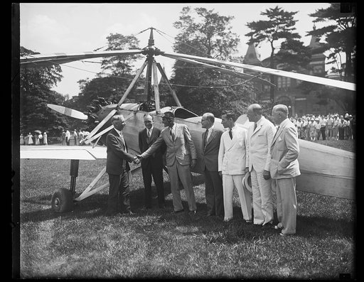 Group at aircraft