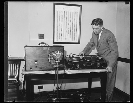 Portable radio receiver and phonographs