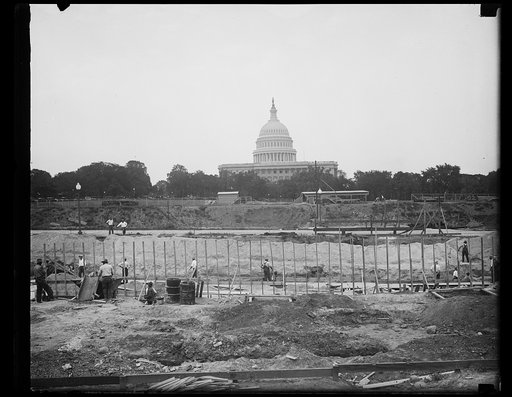 Construction; U.S. Capitol in background. Washington, D.C.
