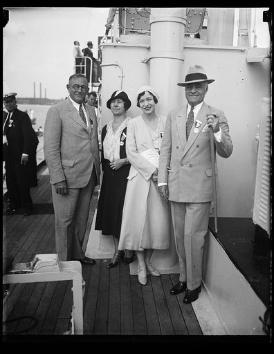 Group on board ship