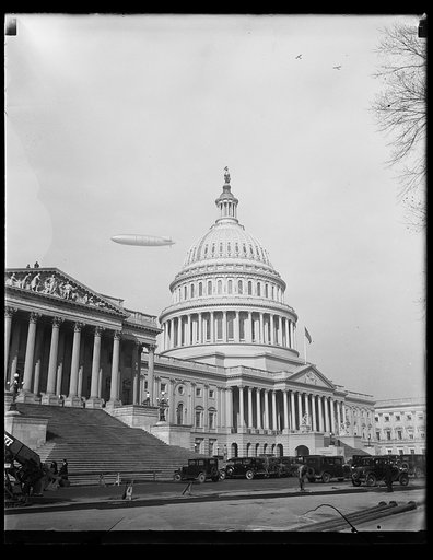 Blimp over U.S. Capitol, Washington, D.C.