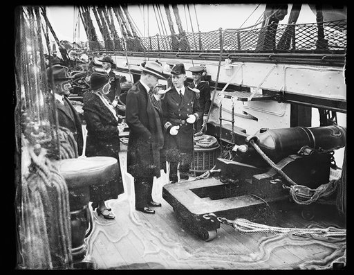 Group on deck of ship