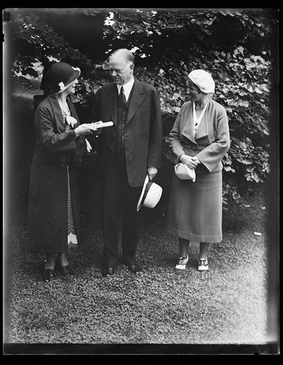 Herbert Hoover, center