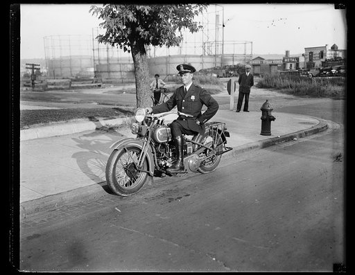 Metropolitan police officer on motorcycle. Washington, D.C.
