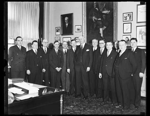 Group; James Farley, center