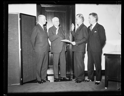 Swearing-in; Harry Hopkins? 2nd from right