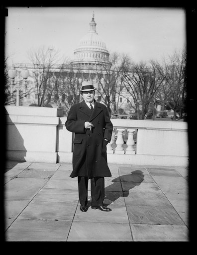 Man, U.S. Capitol in background. Washington, D.C.