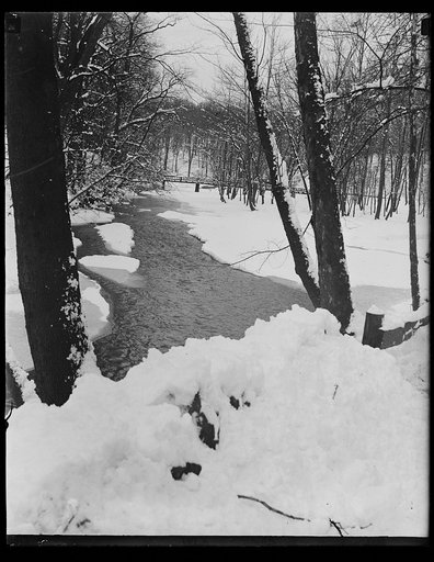 Stream in snow