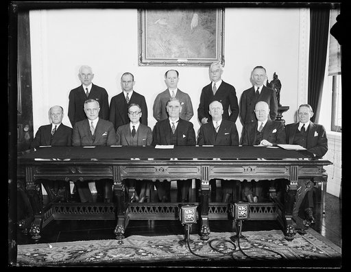 Group; George Dern, center front