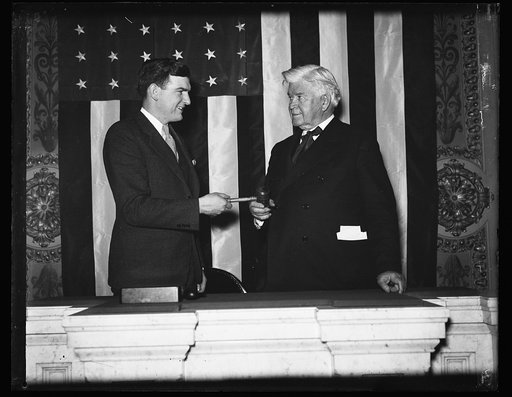 Henry T. Rainey, right